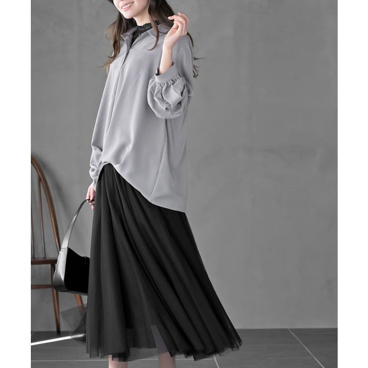 変形袖タックスキッパーブラウス | rps | 詳細画像13 