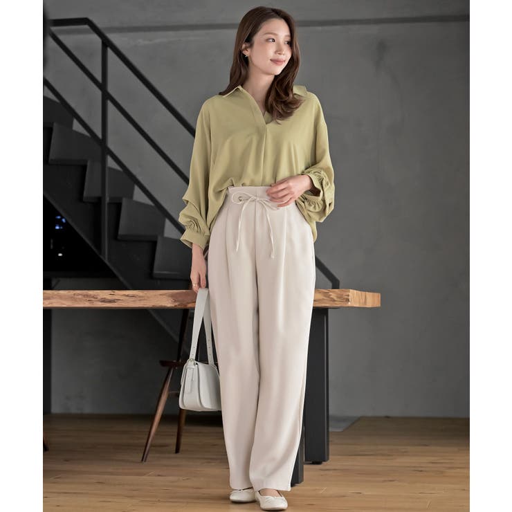 変形袖タックスキッパーブラウス | rps | 詳細画像18 