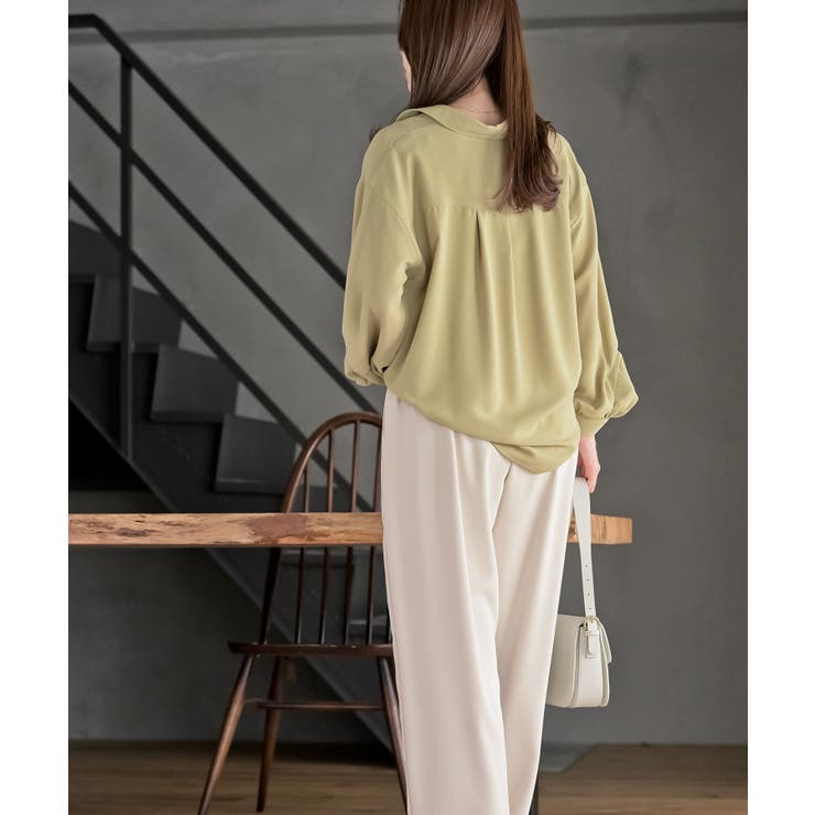 変形袖タックスキッパーブラウス | rps | 詳細画像20 