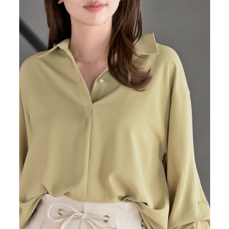 変形袖タックスキッパーブラウス | rps | 詳細画像22 