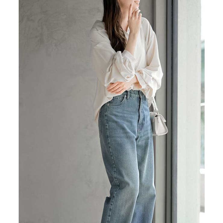 変形袖タックスキッパーブラウス | rps | 詳細画像5 