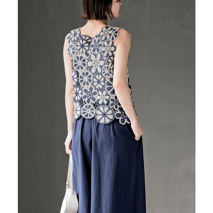 配色レースベスト | rps | 詳細画像13 