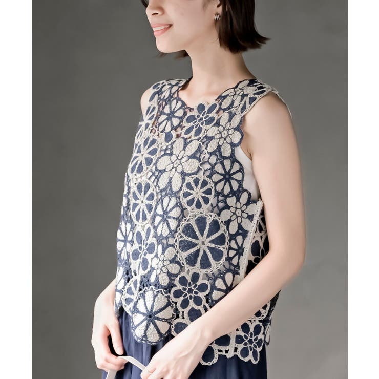 配色レースベスト | rps | 詳細画像16 