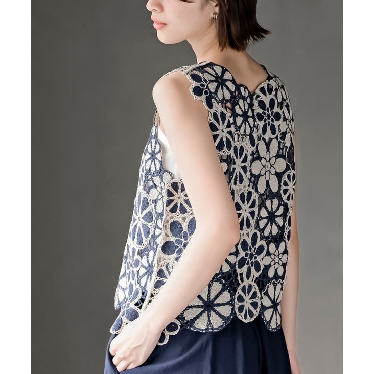 配色レースベスト | rps | 詳細画像17 