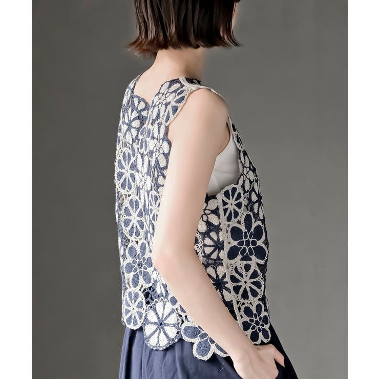 配色レースベスト | rps | 詳細画像18 