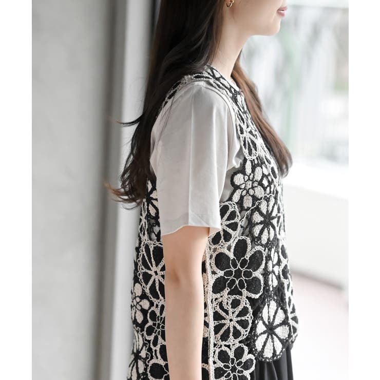 配色レースベスト | rps | 詳細画像25 