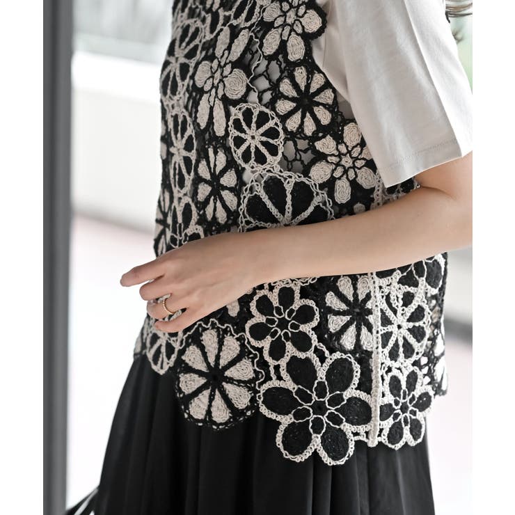 配色レースベスト | rps | 詳細画像27 