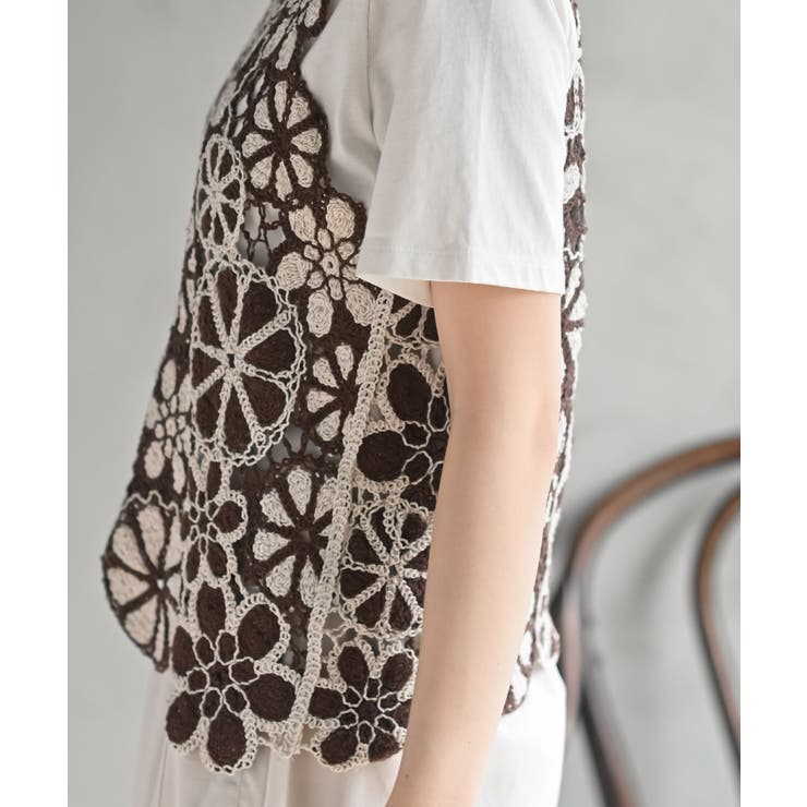 配色レースベスト | rps | 詳細画像9 