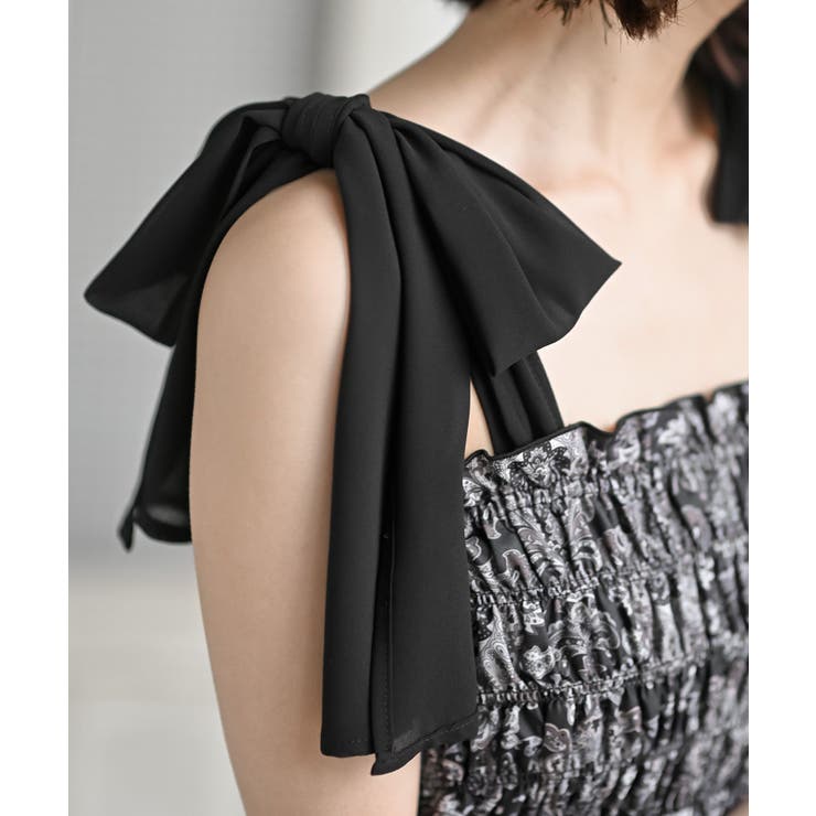 肩リボンシャーリングワンピース | rps | 詳細画像11 