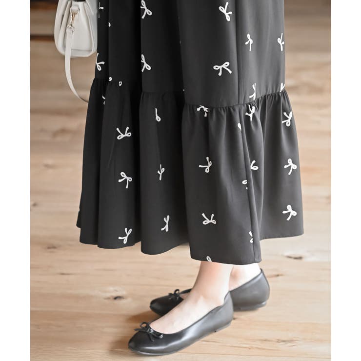 肩リボンシャーリングワンピース | rps | 詳細画像23 