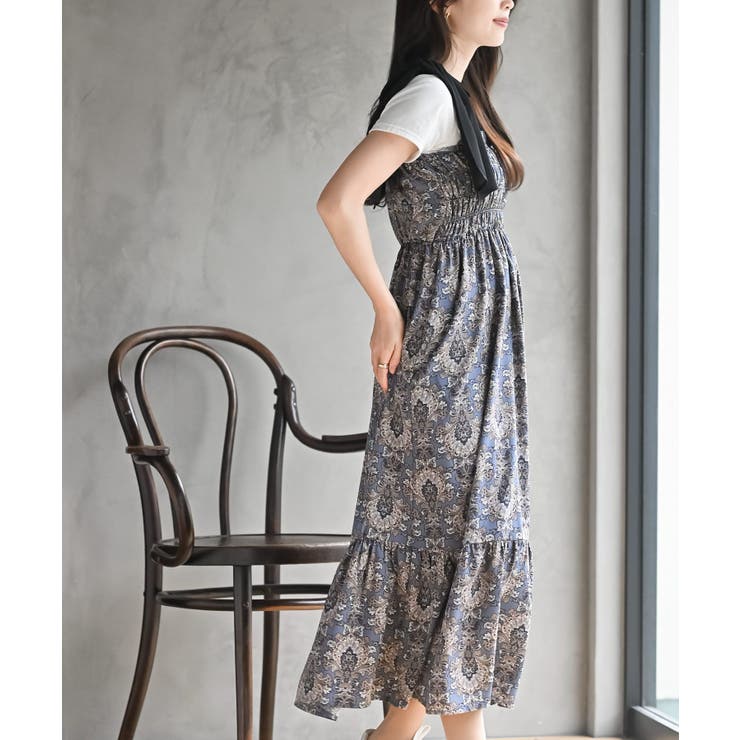 肩リボンシャーリングワンピース | rps | 詳細画像25 