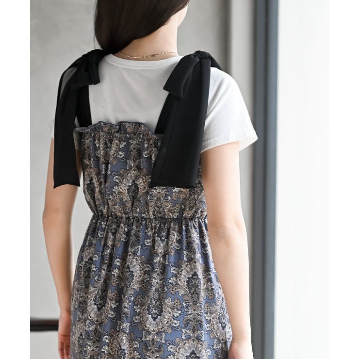 肩リボンシャーリングワンピース | rps | 詳細画像30 