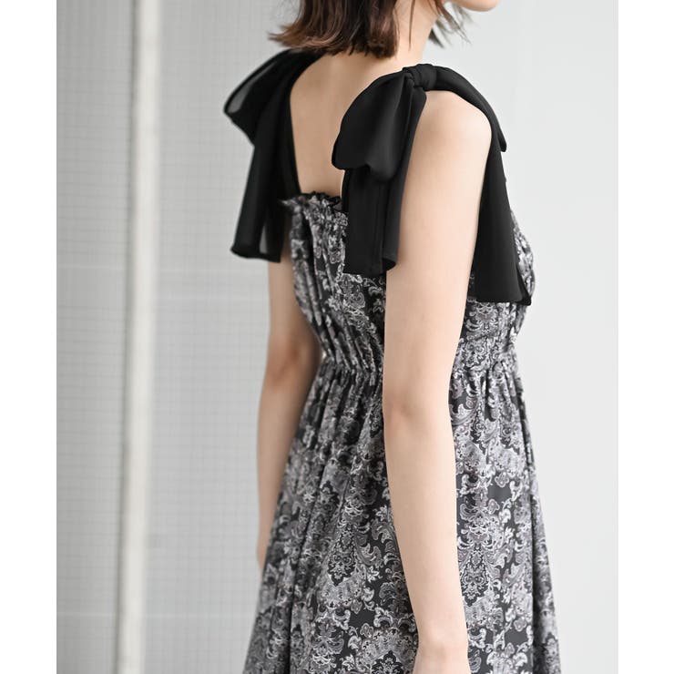 肩リボンシャーリングワンピース | rps | 詳細画像9 