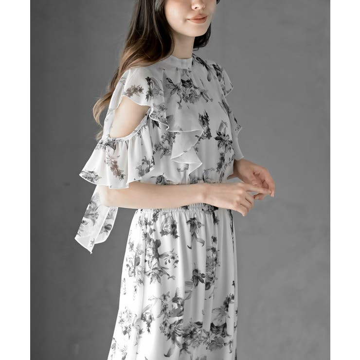 ラッフルスリーブ花柄ワンピース | rps | 詳細画像18 