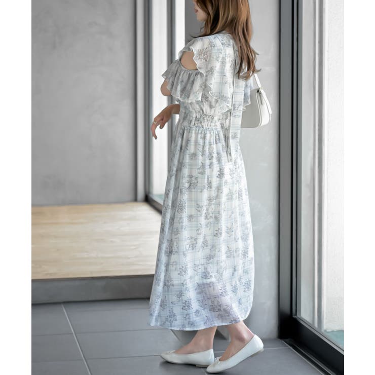 ラッフルスリーブ花柄ワンピース | rps | 詳細画像21 