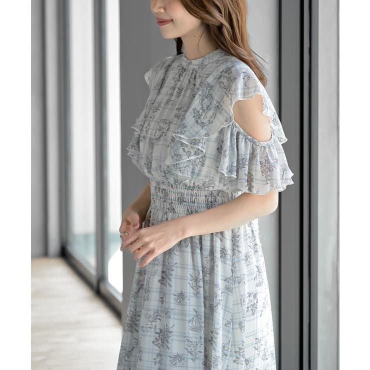 ラッフルスリーブ花柄ワンピース | rps | 詳細画像25 