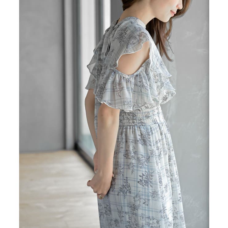 ラッフルスリーブ花柄ワンピース | rps | 詳細画像27 