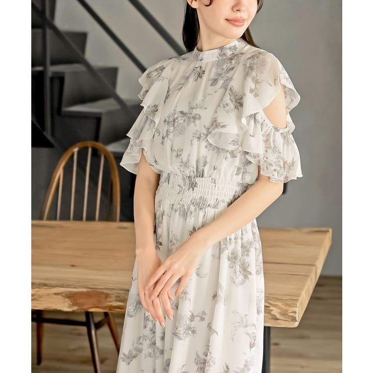 ラッフルスリーブ花柄ワンピース | rps | 詳細画像32 