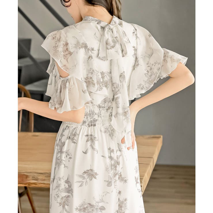 ラッフルスリーブ花柄ワンピース | rps | 詳細画像33 