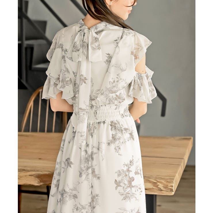 ラッフルスリーブ花柄ワンピース | rps | 詳細画像34 