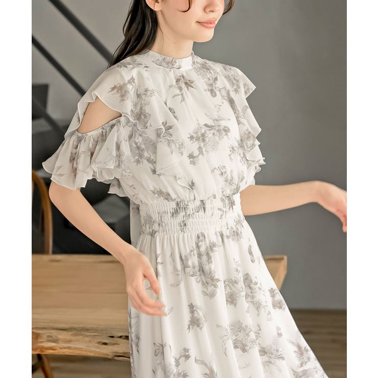 ラッフルスリーブ花柄ワンピース | rps | 詳細画像48 