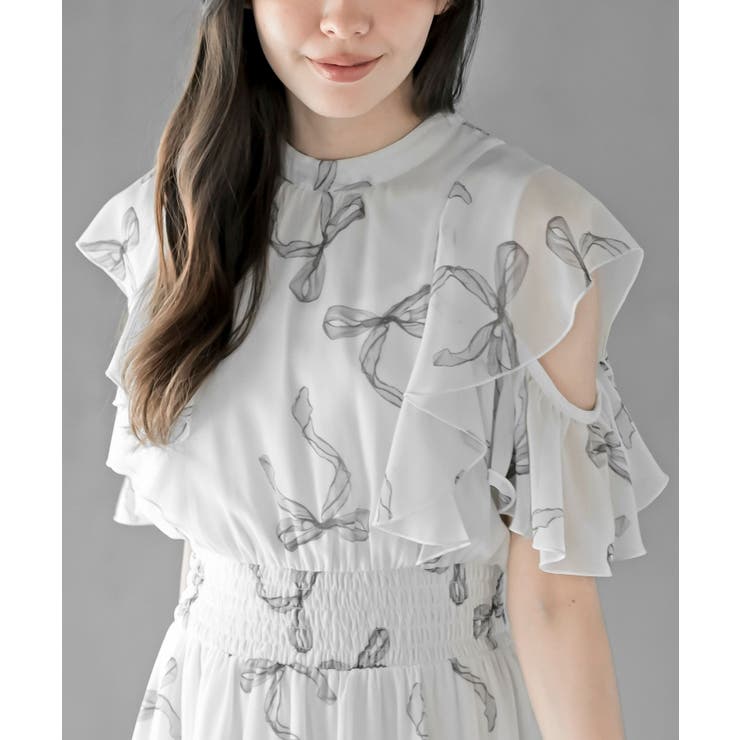 ラッフルスリーブ花柄ワンピース | rps | 詳細画像6 