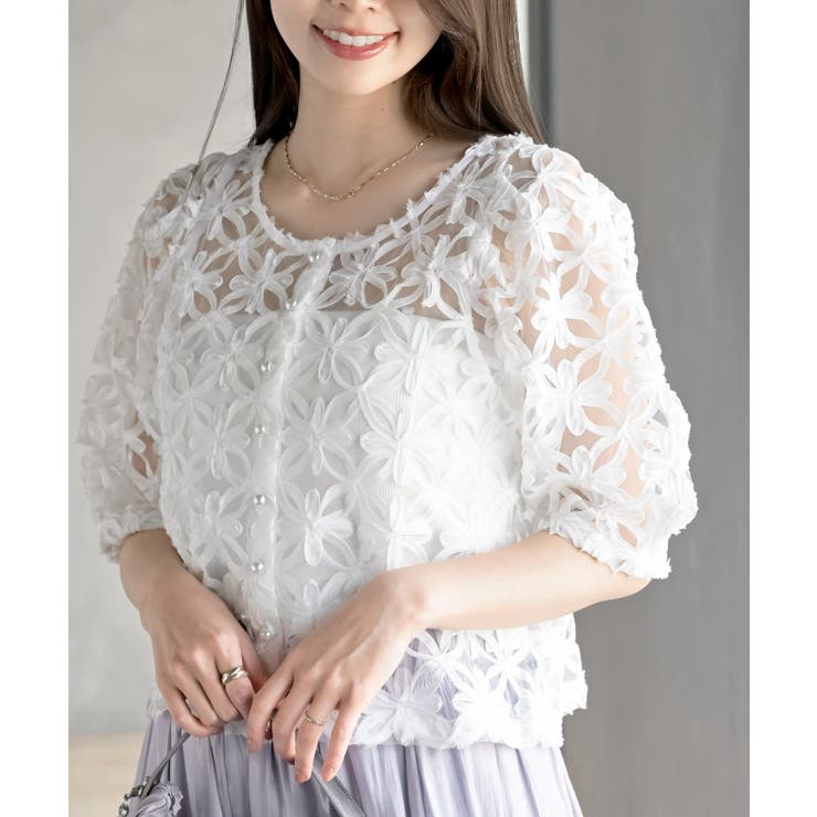 新品 3.7万 アンティパスト 洗える レース プルオーバーブラウス F 日本製 新品 3.7万 アンティパスト 洗える レース プルオーバーブラウス F