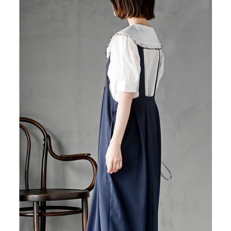 刺繍入りフリル衿5分袖ブラウス[品番：RPSW0003734]｜rps（アール