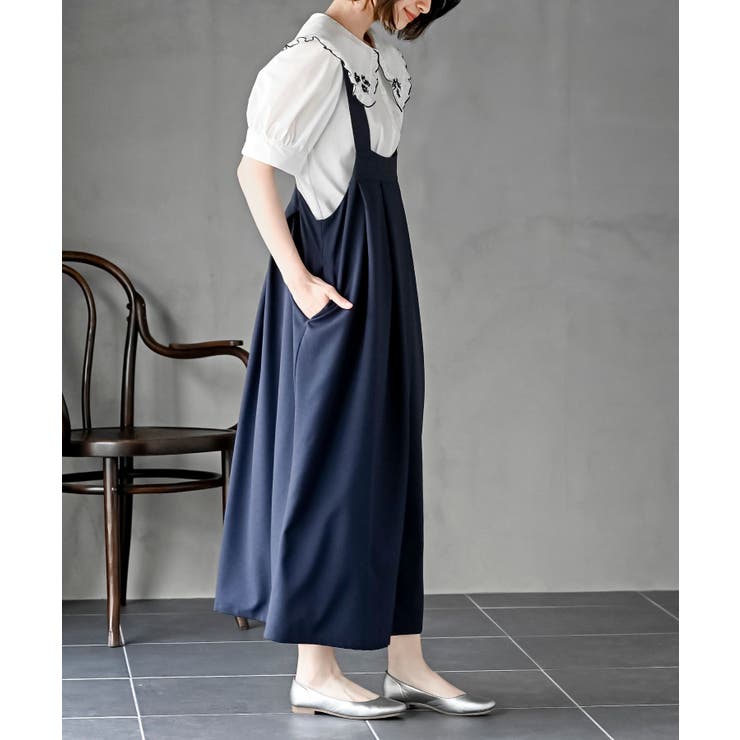 刺繍入りフリル衿5分袖ブラウス[品番：RPSW0003734]｜rps（アール