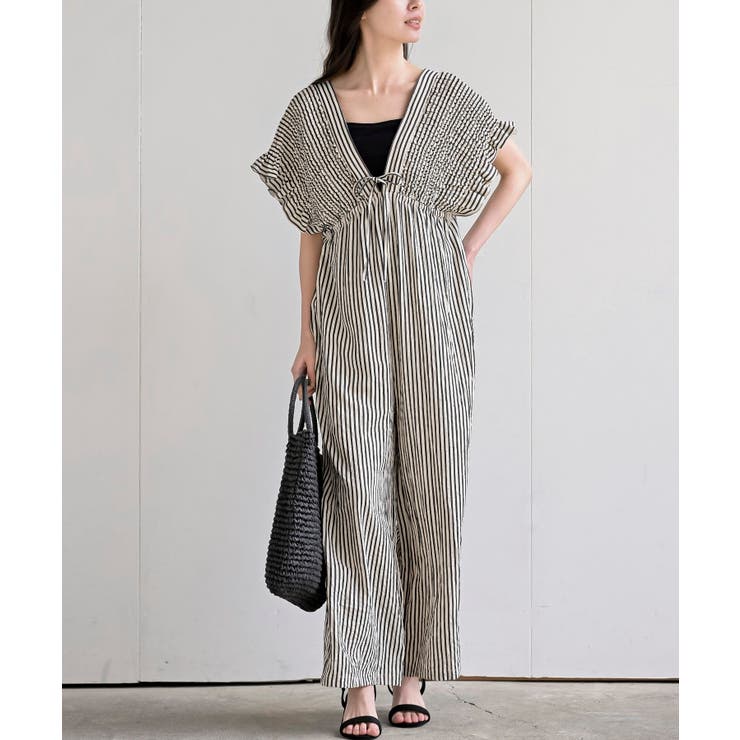 ブラック | シャーリングフリルロンパース | rps