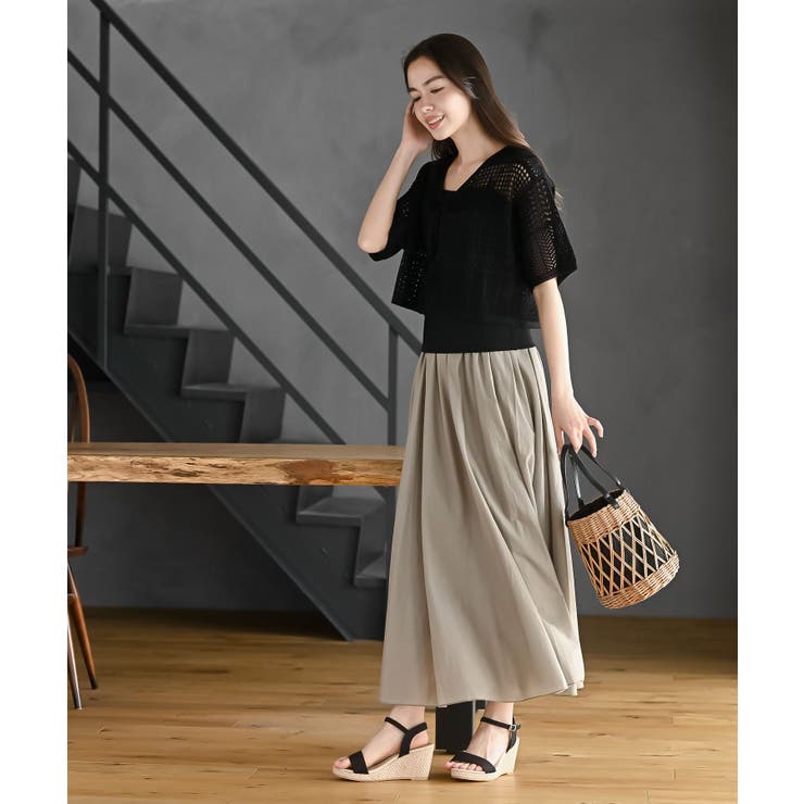 スカシ編みフロントリボンカーディガン | rps | 詳細画像2 