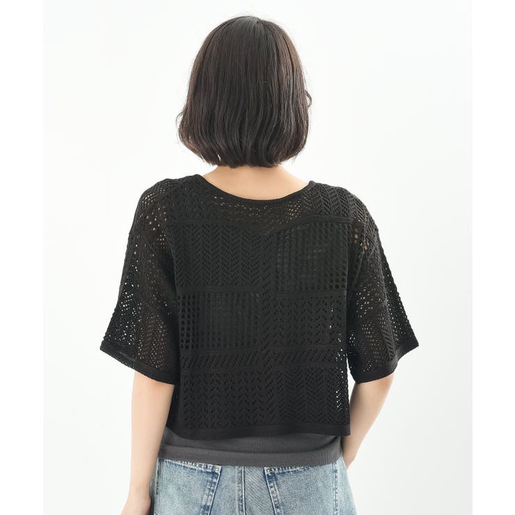 スカシ編みフロントリボンカーディガン | rps | 詳細画像27 