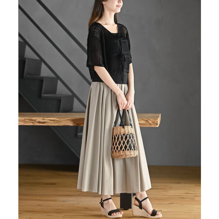 スカシ編みフロントリボンカーディガン | rps | 詳細画像5 