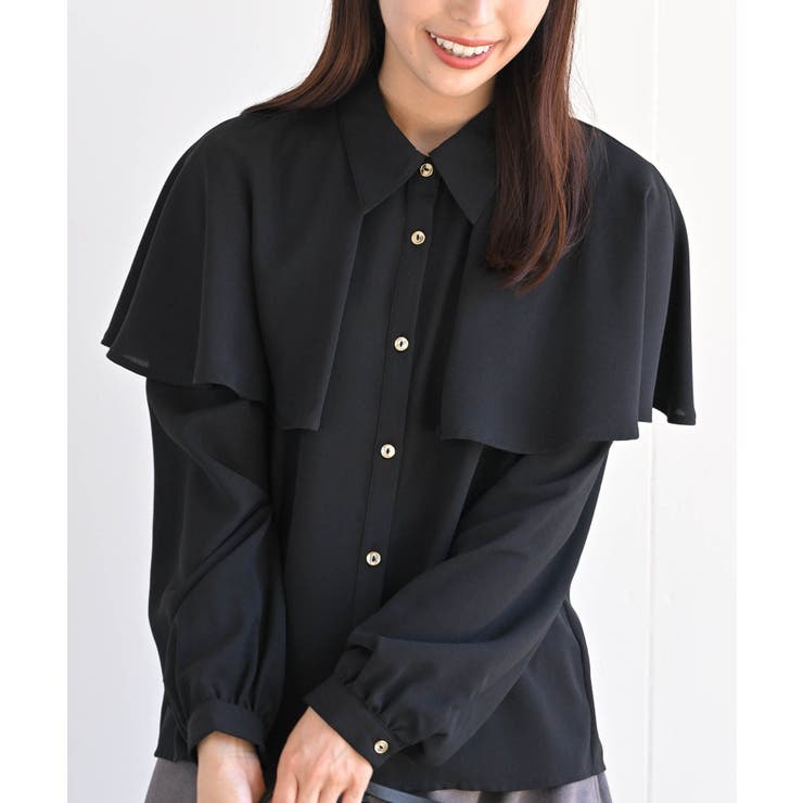 ケープ付きブラウス[品番：RPSW0001985]｜rps（アールピーエス）の