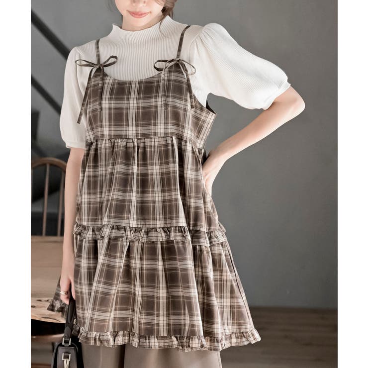 チェックティアードキャミチュニック[品番：RPSW0004077]｜rps（アール