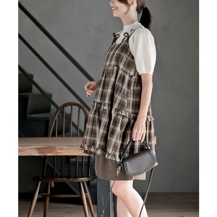 チェックティアードキャミチュニック[品番：RPSW0004077]｜rps（アール