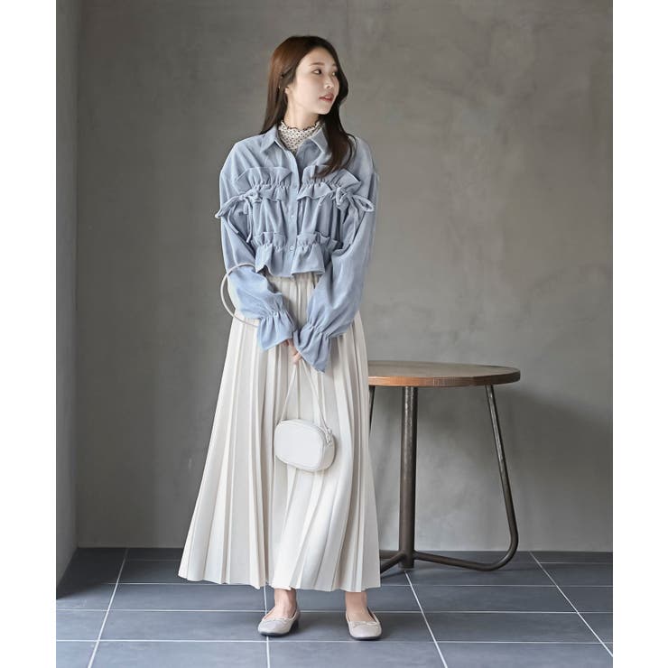 スエードポンチプリーツスカート | rps | 詳細画像11 