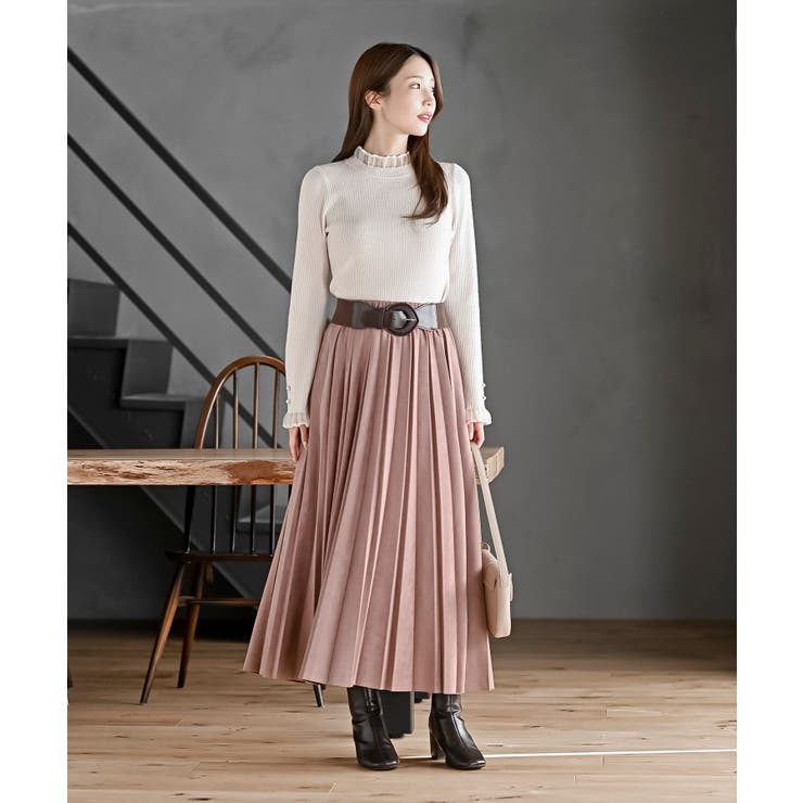 スエードポンチプリーツスカート | rps | 詳細画像13 