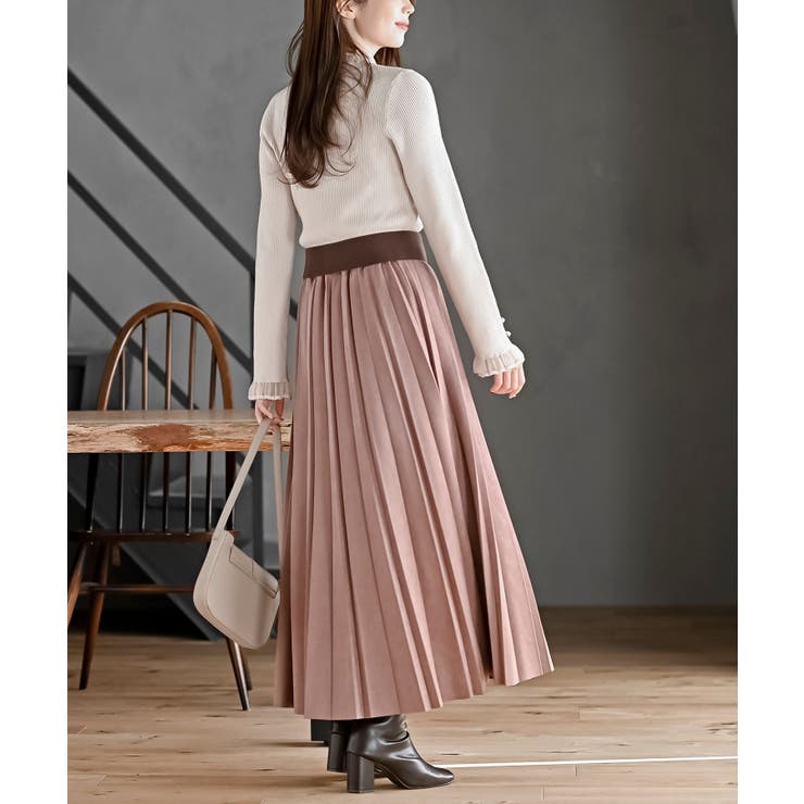 スエードポンチプリーツスカート | rps | 詳細画像15 