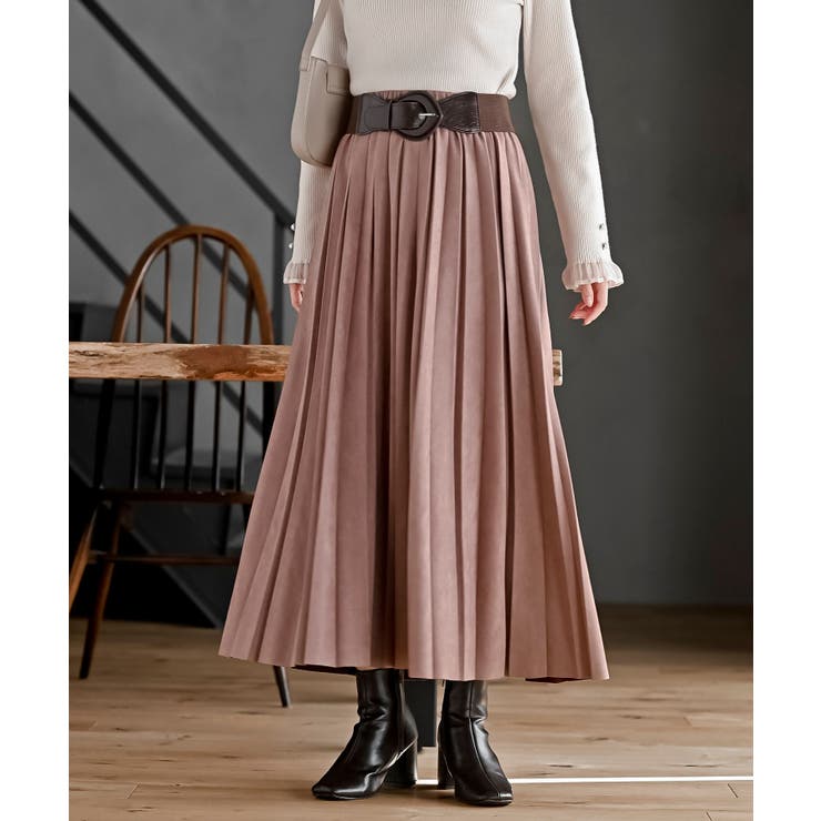 スエードポンチプリーツスカート | rps | 詳細画像17 