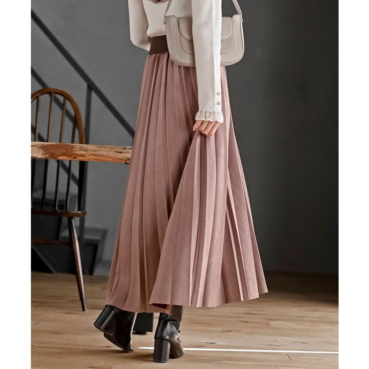 スエードポンチプリーツスカート | rps | 詳細画像19 