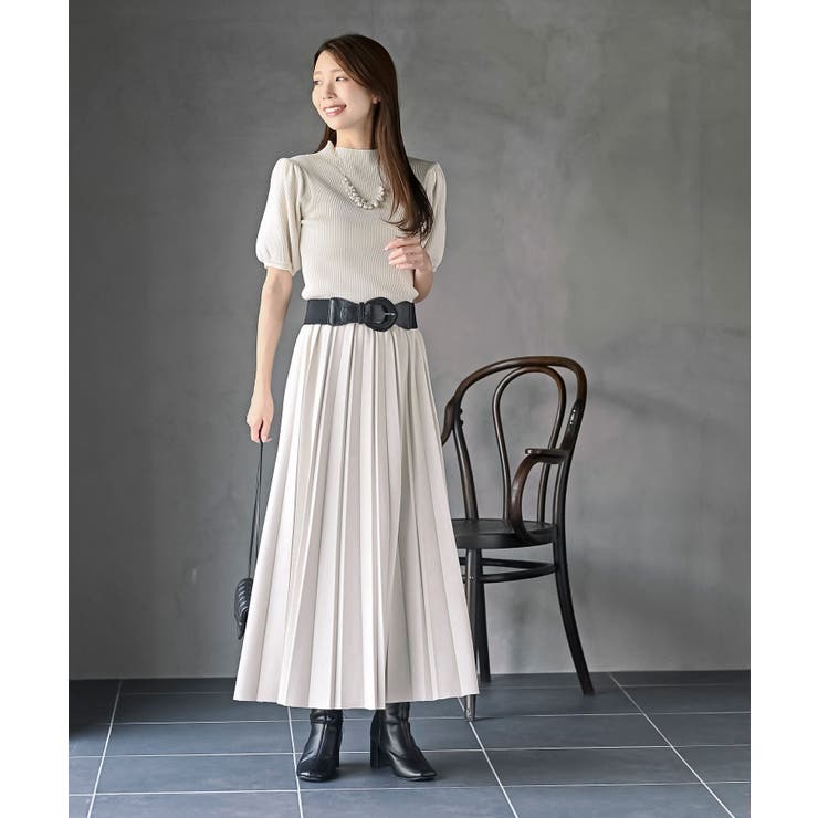 スエードポンチプリーツスカート | rps | 詳細画像2 