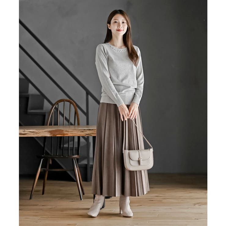 スエードポンチプリーツスカート | rps | 詳細画像21 