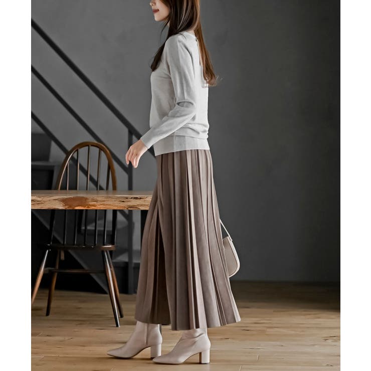 スエードポンチプリーツスカート | rps | 詳細画像22 