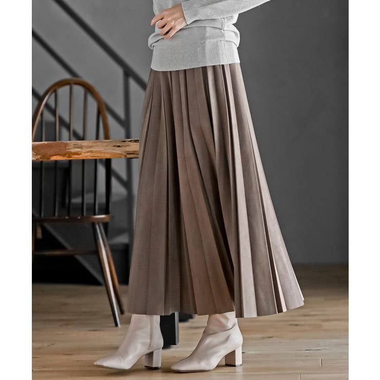 スエードポンチプリーツスカート | rps | 詳細画像26 