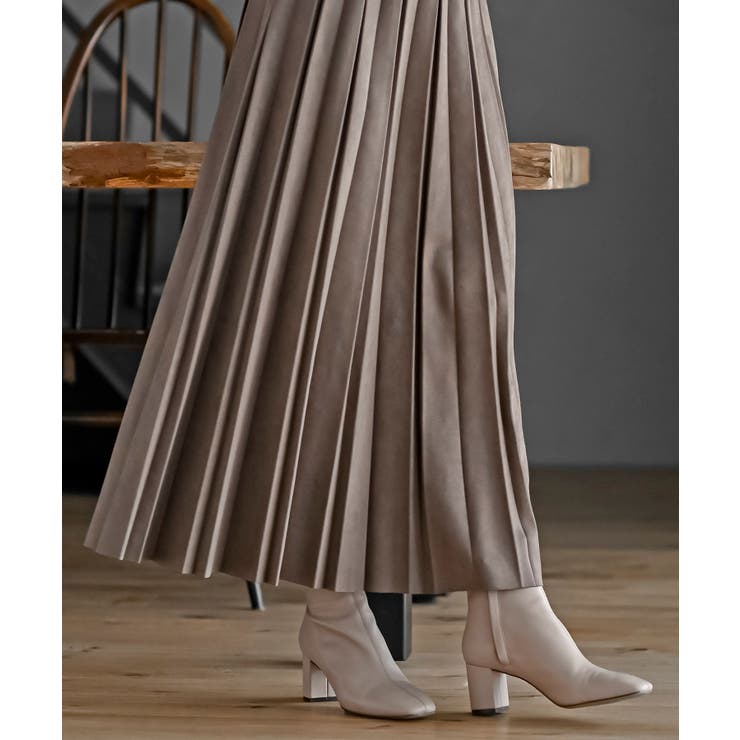 スエードポンチプリーツスカート | rps | 詳細画像28 