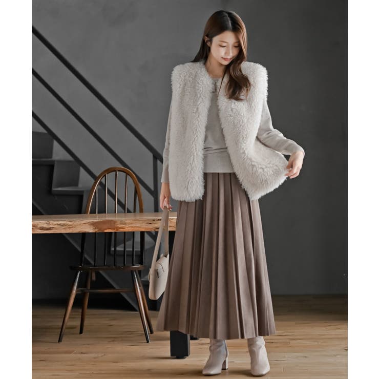 スエードポンチプリーツスカート | rps | 詳細画像29 