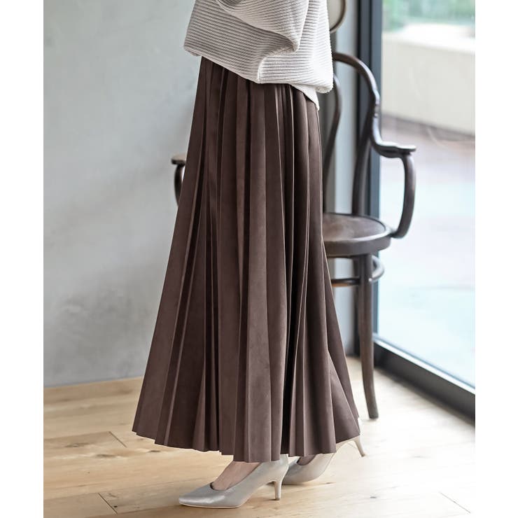 スエードポンチプリーツスカート | rps | 詳細画像35 