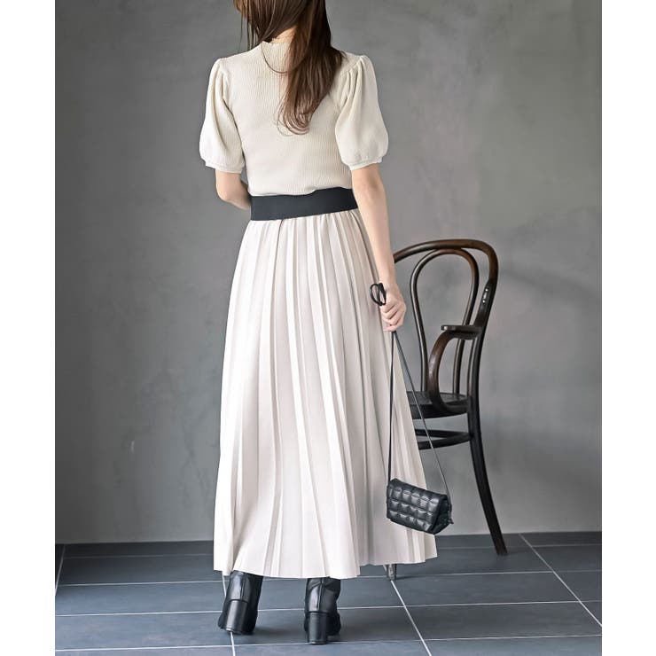 スエードポンチプリーツスカート | rps | 詳細画像4 