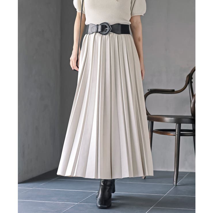 スエードポンチプリーツスカート | rps | 詳細画像6 